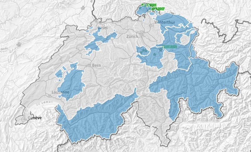 Pour le Surveillant des prix Stefan Meierhans, tous les cantons doivent proposer gratuitement l'accès aux géodonnées de base. (Image : geodienste.ch).