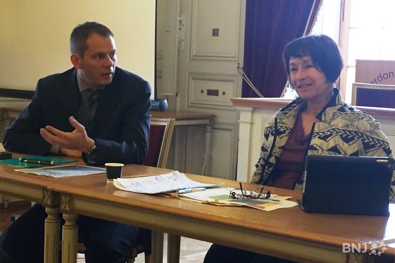 Le canton du Jura est représenté au sein de la CTJ par son ministre David Eray, ici aux côtés de Liliane Lucchesi, conseillère régionale de Bourgogne-Franche-Comté.