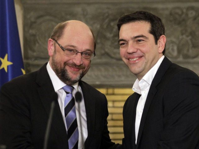 Martin Schulz encouragé par ses entretiens avec Tsipras à Athènes