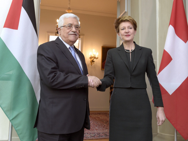 Abbas évoque la situation en Palestine avec Sommaruga