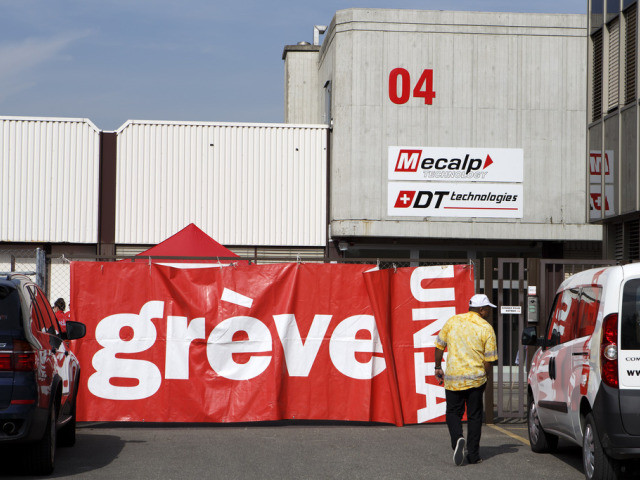 Employés d'une entreprise de Meyrin en grève à cause du franc fort