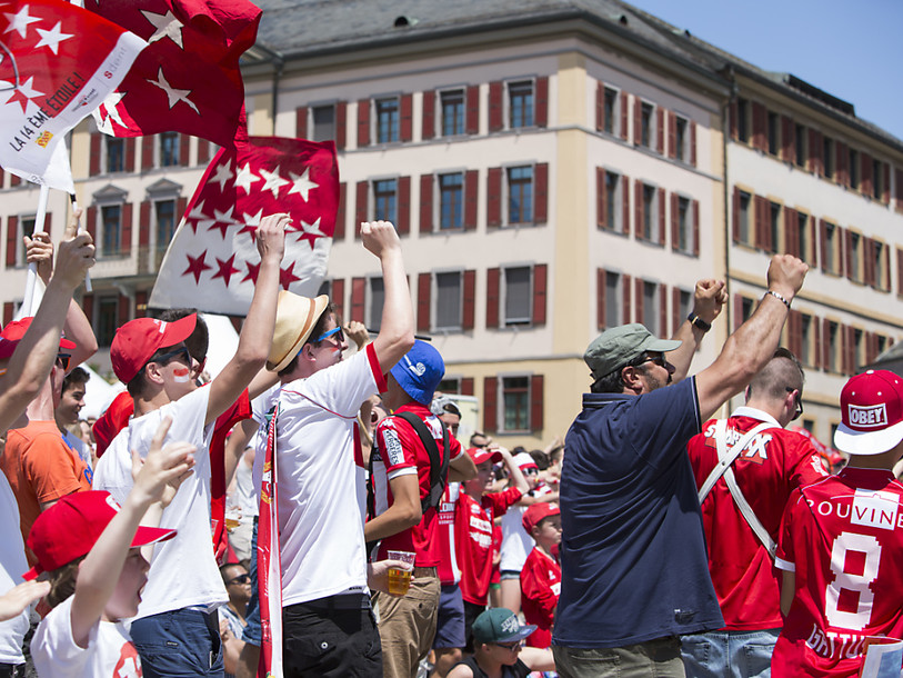 Le public valaisan fête la victoire du FC Sion