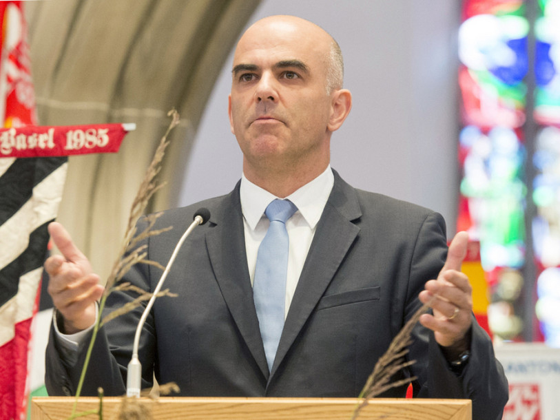 Alain Berset à la Fête de la musique populaire à Aarau
