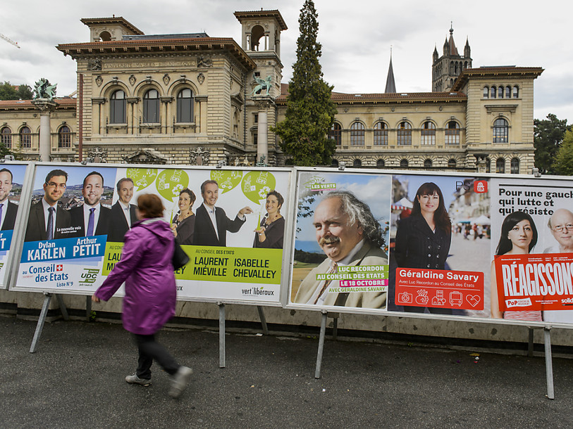 L'UDC et le PLR à nouveau donnés vainqueurs des élections d'octobre