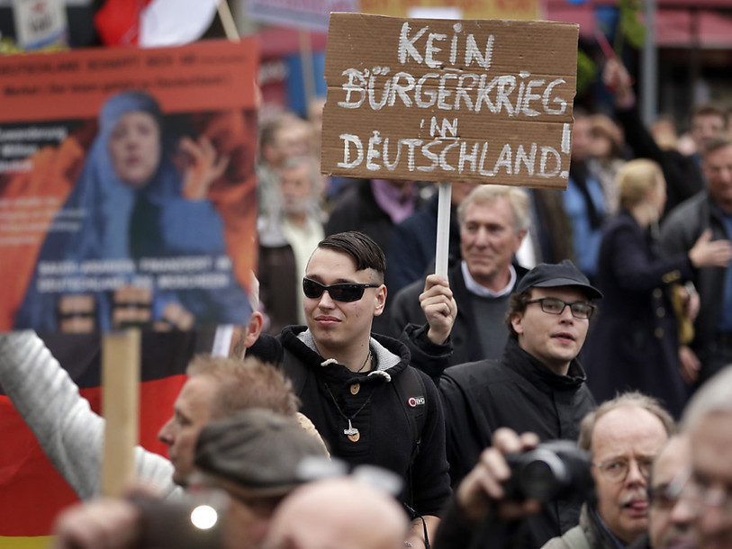 Manifestation anti-réfugiés à Berlin