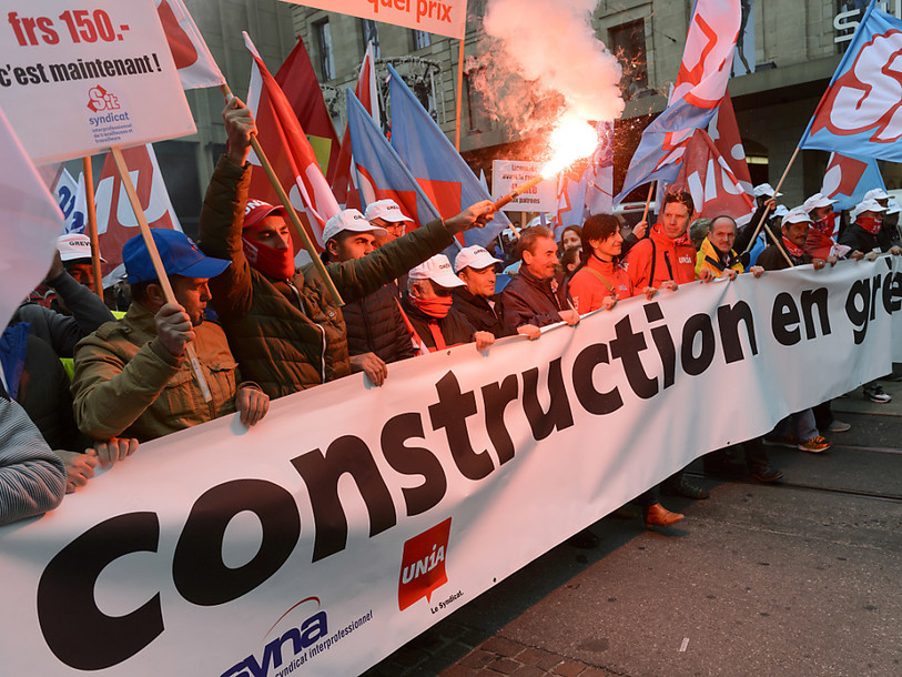 Les maçons genevois se préparent à relancer leur grève jeudi