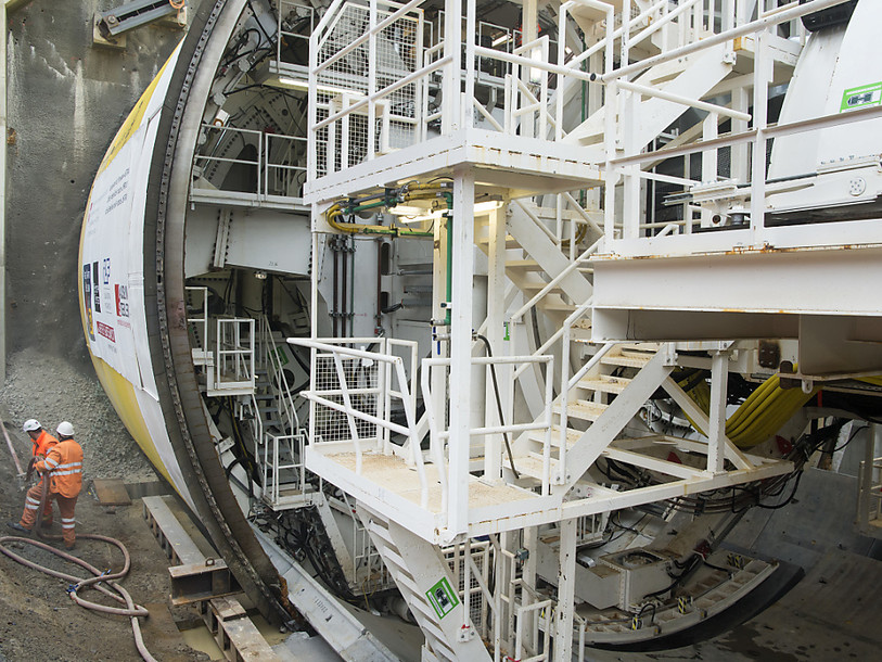 Début du percement du 3e tube du tunnel de Belchen