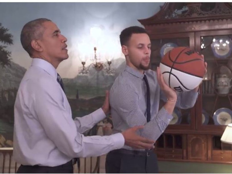 Obama apprend à Curry à shooter, pour l'égalité des chances