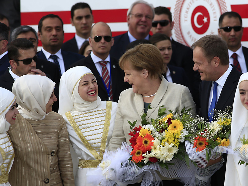 Merkel au camp de réfugiés syriens de Nizip, en Turquie