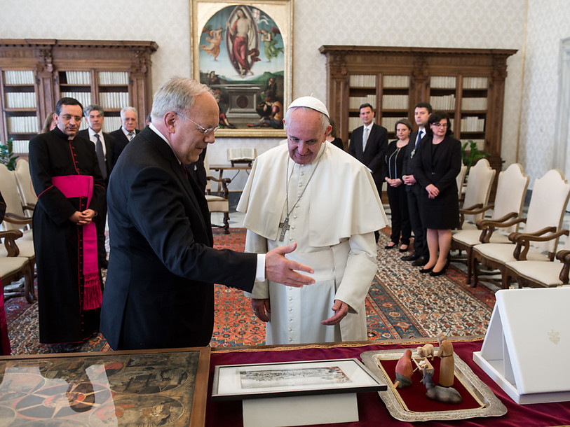 Johann Schneider-Ammann reçu par le pape François