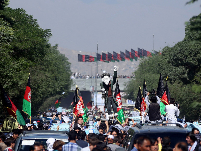 La capitale afghane Kaboul bloquée par une grosse manifestation