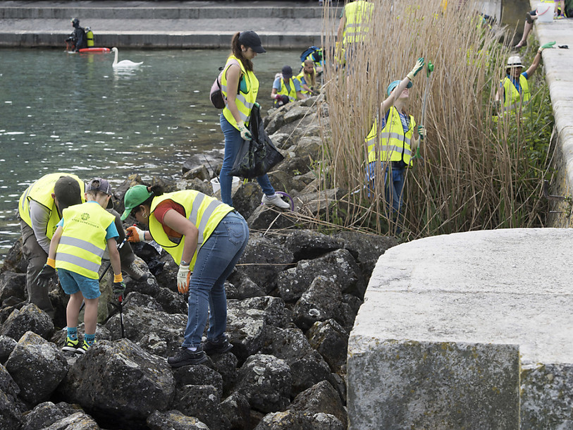 Près de quatre tonnes de déchets retirés du Léman et de ses rives