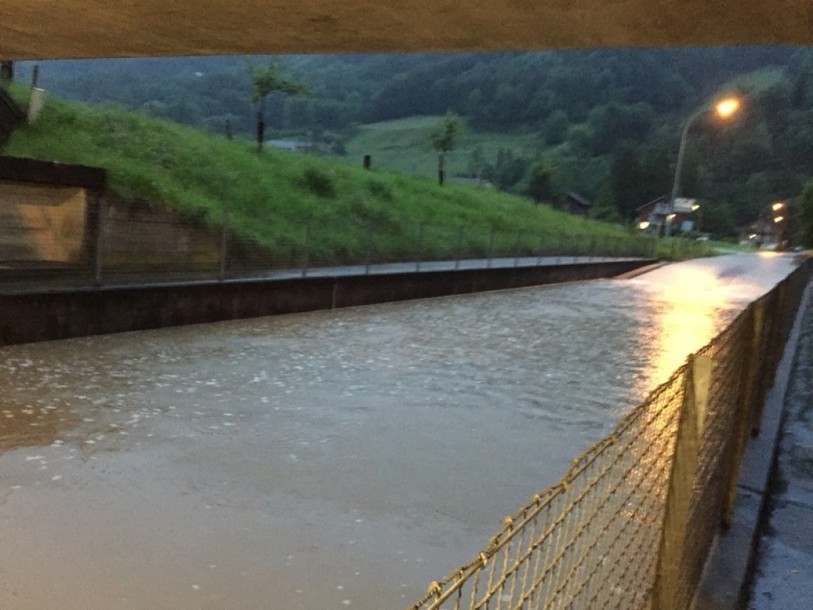 Un village lucernois inondé à cause des fortes pluies