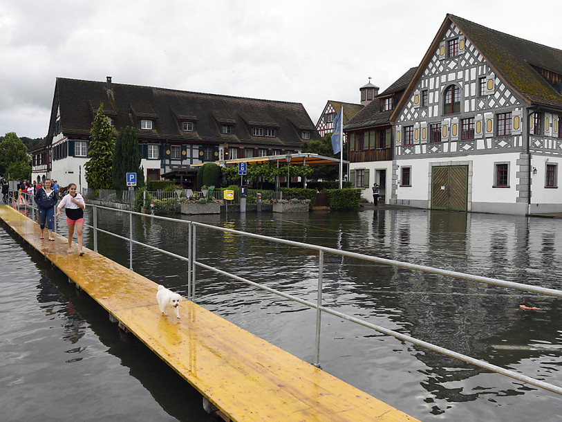 Le niveau du lac de Constance est encore monté lundi