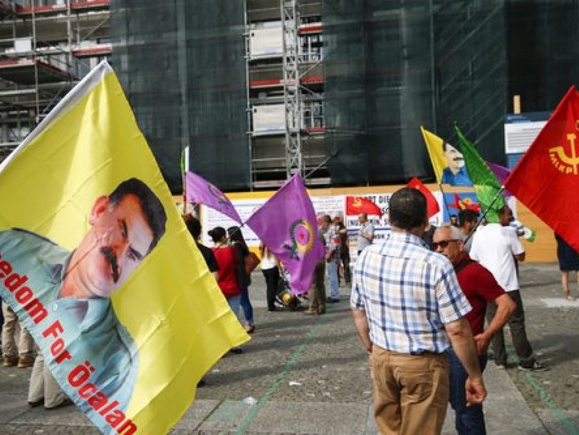 Des opposants au président Erdogan sur une place de Zurich