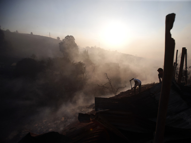 L'incendie à Valparaiso 