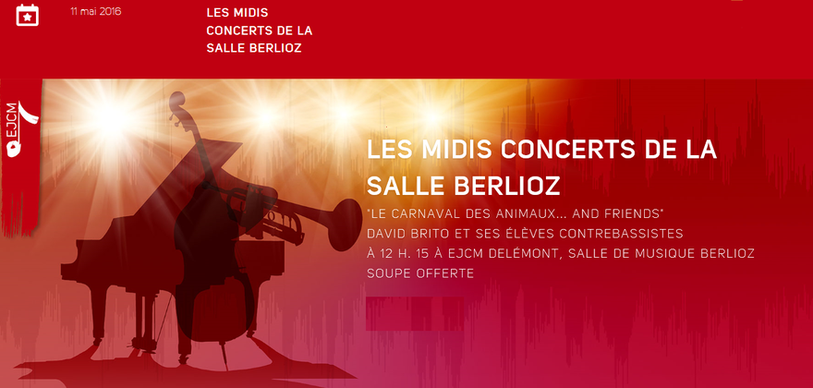Concert mercredi à l'EJCM - Cliquez pour plus d'informations