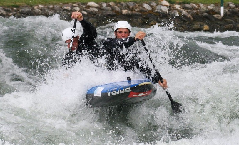 Lukas et Simin Werro, canoë, (Photo: www.slalom-region-basel.ch)