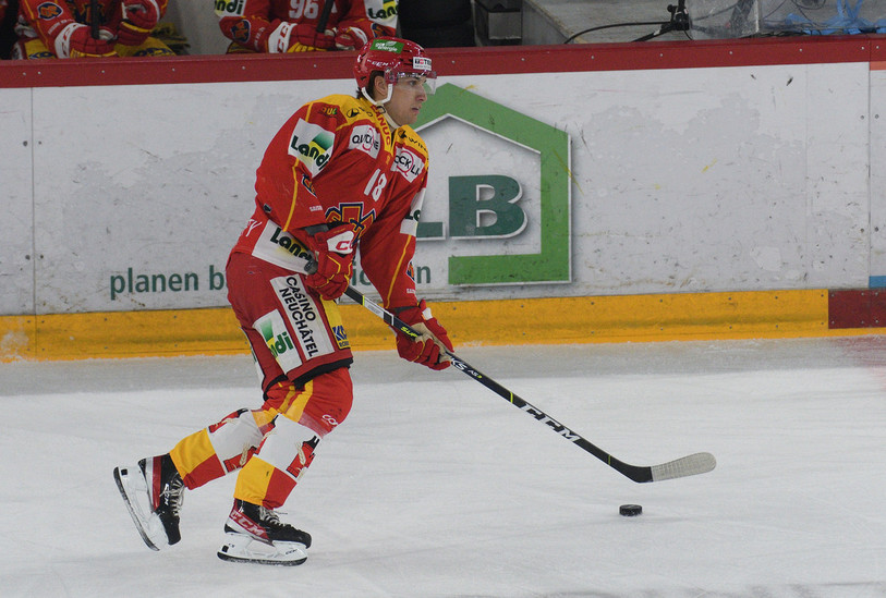 Yanick Stampfli évolue avec le HC Bienne depuis l'automne 2020 (photo : Georges Henz).