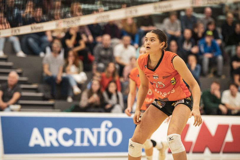 La centrale Alix De Micheli aura peut-être l'occasion de se mettre en évidence en CEV Cup jeudi soir avec le NUC. (photo : Albin Tissier).