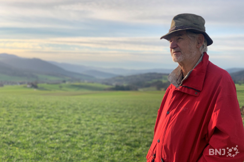 Louis-Joseph Fleury dans « son » Val Terbi dont il connait l'histoire et les recoins sur le bout des doigts.