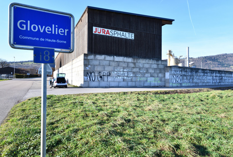 Le projet de géothermie profonde est toujours très décrié à Haute-Sorne (photo : Georges Henz).