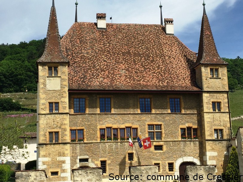 Le Château de Cressier.Château de Cressier.