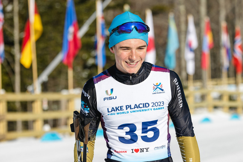Maxime Béguin sur les pistes de Lake Placid. (Photo: Lucien Marti)