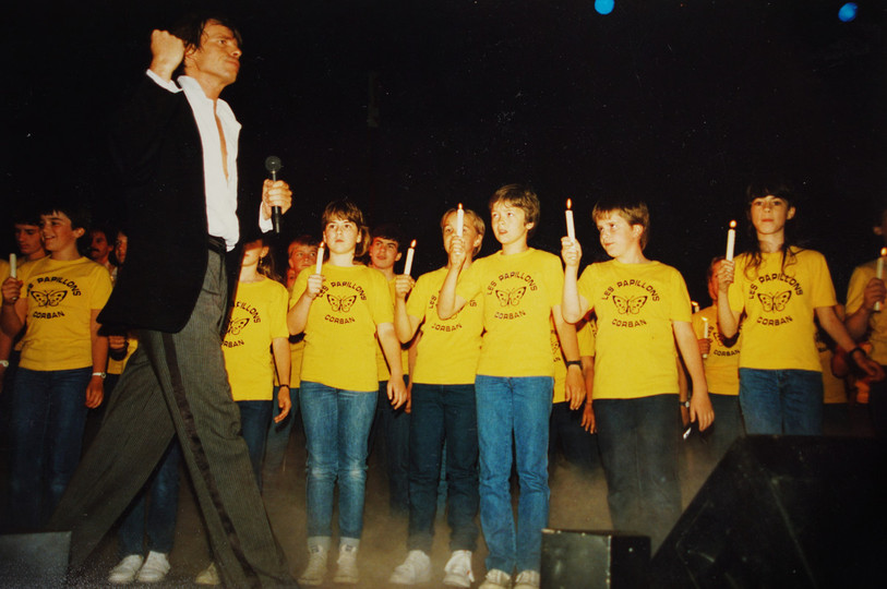 Les Papillons de Corban avec Pierre Bachelet en 1986 (photo : archives, Thierry Koller).