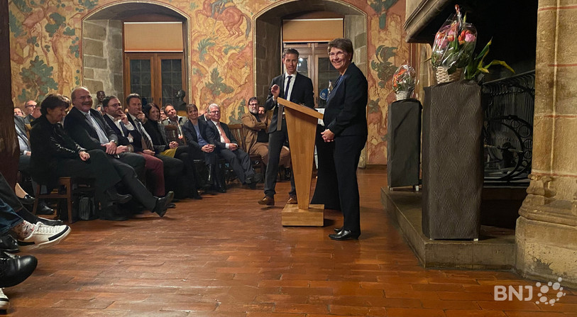 Viola Amherd a animé la conférence du CEL jeudi soir à Colombier devant notamment les PLR Philippe Bauer, Fabio Bongiovanni, Alain Ribaux et Crystel Graf.