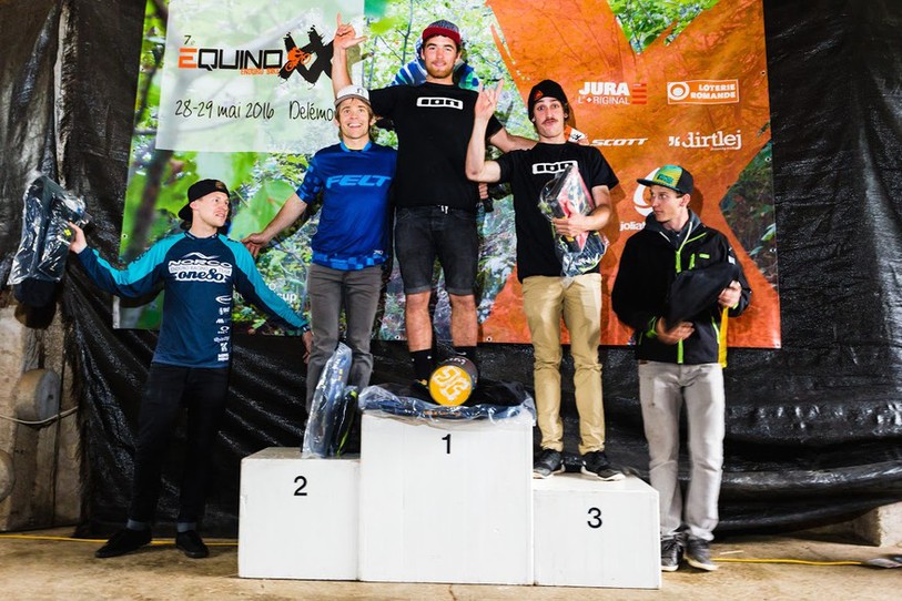 Le podium masculin 2016 de l'EquinoXX Enduro Bike (photo : Anthony Brown)