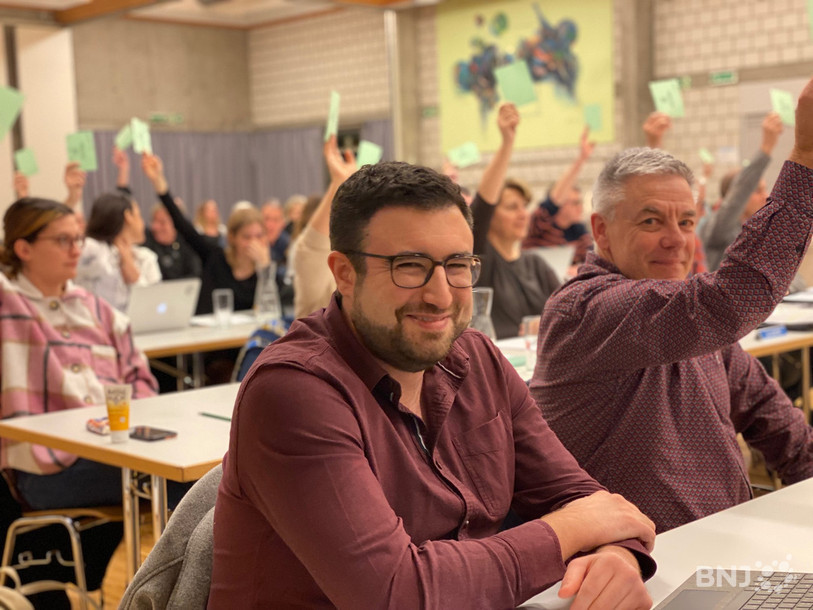 Julien Berthold tout sourire au moment de son élection.