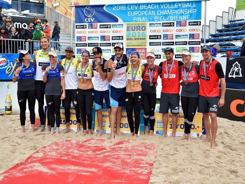 Vainqueurs des Européens de Beach-Volley