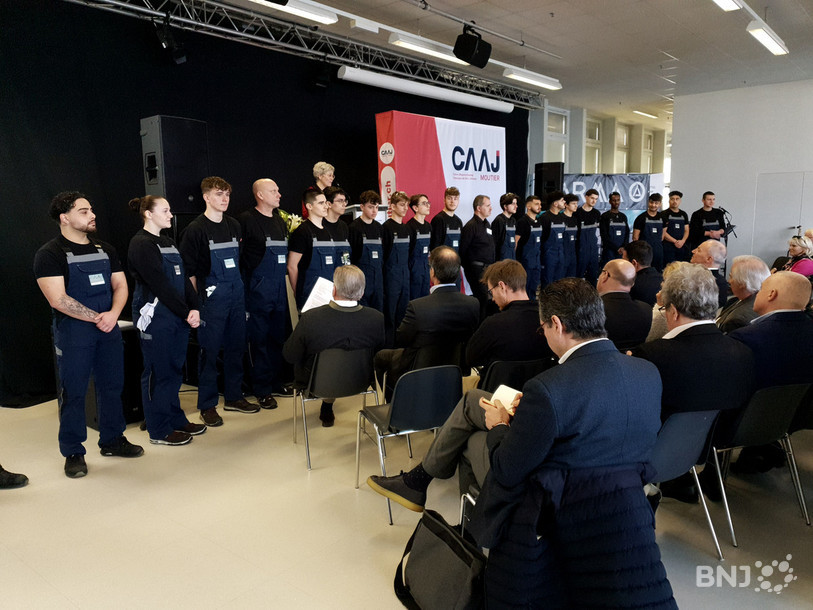 Plusieurs apprentis étaient présents lors de l’inauguration du nouvel atelier du CAAJ.