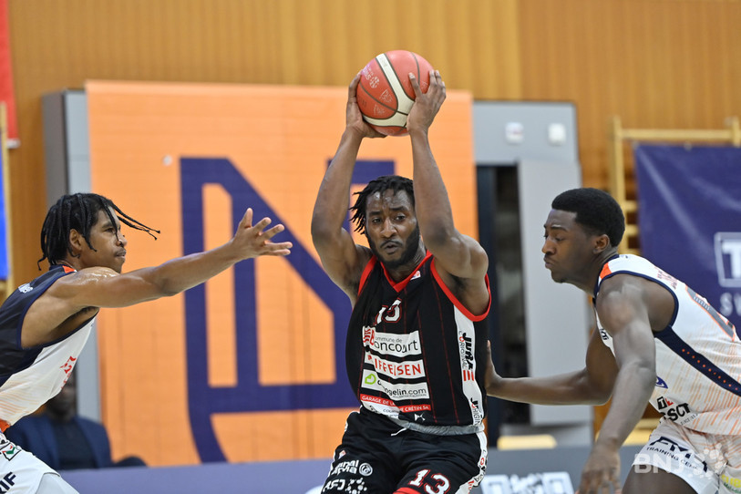 Malgré ses 19 points, Andre Jones n'a pu éviter un nouveau revers au BC Boncourt. (Photo : Bertrand Pfaff).
