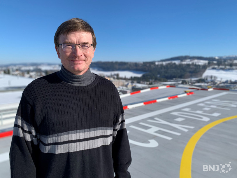 Philippe Baumgartner, chef de projet à RHNe sur le nouvel héliport de l'hôpital de La Chaux-de-Fonds.