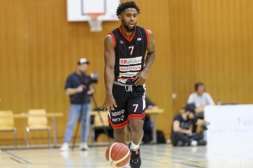 Marvin Nesbitt a apporté sa pierre à l'édifice dans la victoire boncourtoise samedi soir (photo : archives Bertrand Pfaff).