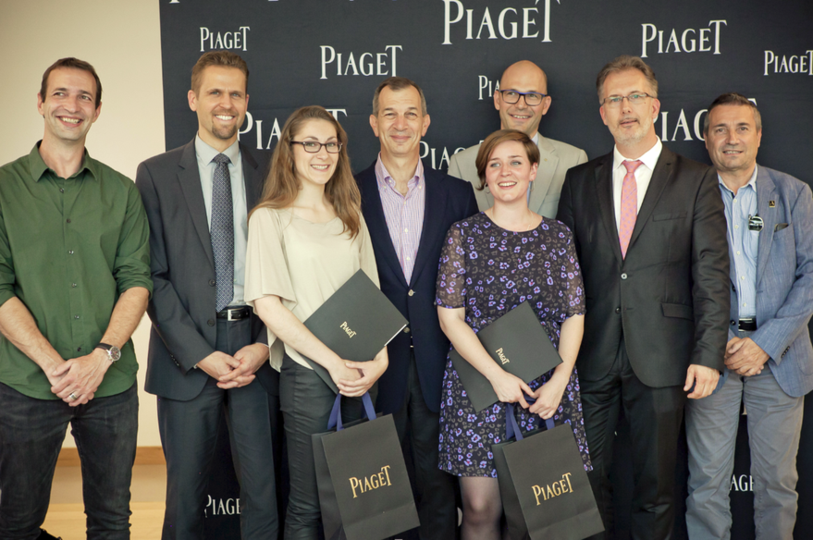 Vitalie Van Impe (devant à droite) a remporté le prix annuel décerné par la manufcature. (Photo: Piaget). 