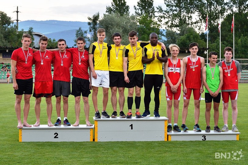 Championnats jurassiens de relais, podium 4 x 100 m hommes