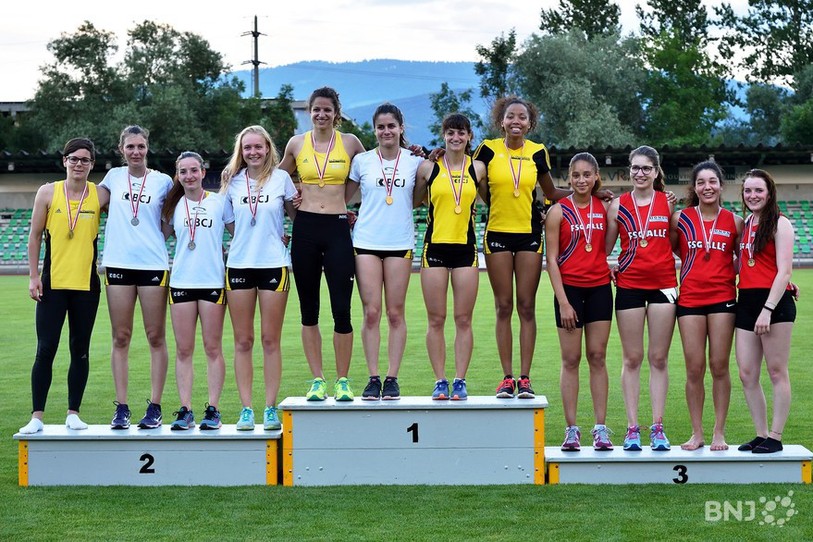 Championnats jurassiens de relais, podium 4 x 100 m dames