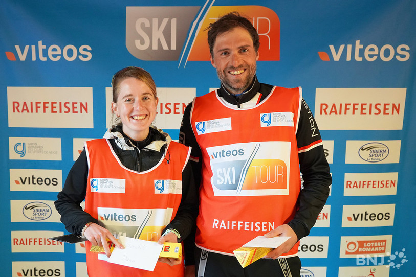 Romane Gauthier et Maël Vallat, deux vainqueurs tout sourire ! (Photo : Matthias Vauthier - Giron jurassien)