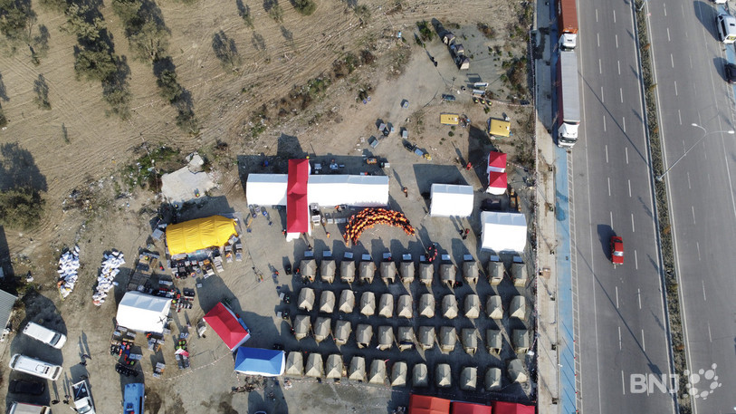 Le campement de la Chaîne suisse de sauvetage, en Turquie (EDA/Handout Rettungskette).