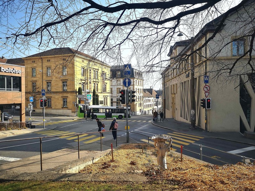 Le carrefour des Bercles sera en travaux de fin février à fin avril a annoncé la Ville de Neuchâtel ce mercredi. (Photo : Villes de Neuchâtel)