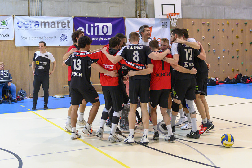Colombier Volley termine la saison régulière à la tête du classement. (Photo archives : Bertrand Pfaff)