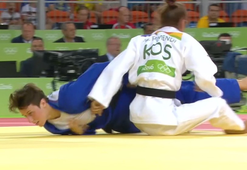 Evelyne Tschopp a été éliminée sur ippon après 25 secondes.