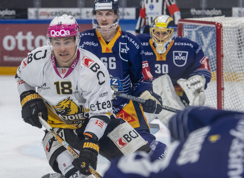 Bastien Pouilly manquera à l'appel durant plusieurs semaines dans les rangs du HC Ajoie (photo: KEYSTONE/Urs Flueeler)
