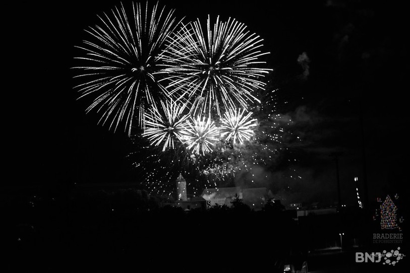 Le spectacle pyrotechnique de la Braderie de Porrentruy.