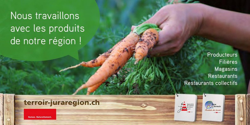 Nous travaillons aves les produits de notre région !