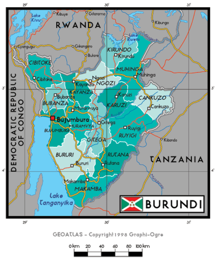 Carte Burundi