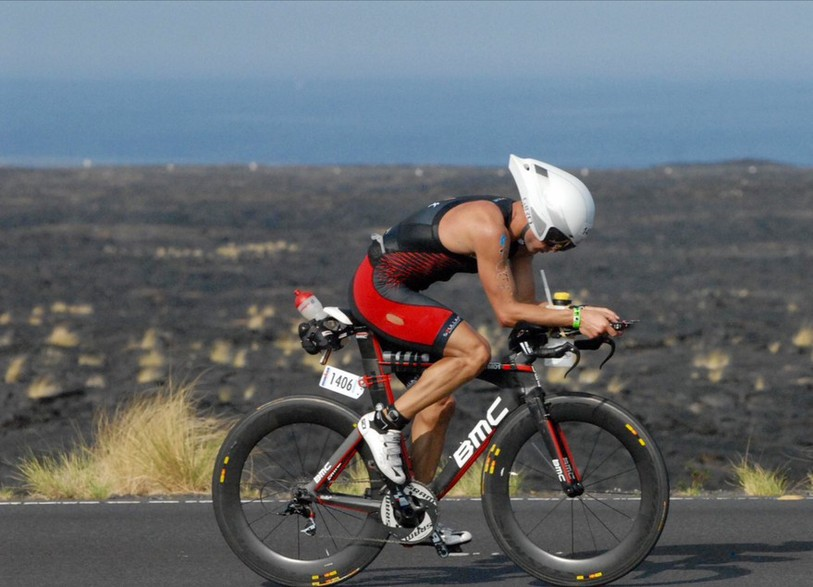 Yvain Jeanneret, lors de l'Ironman d'Hawaï en 2013.